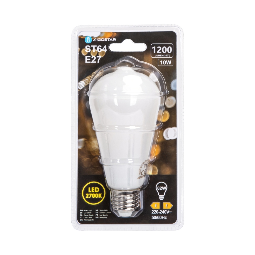 Lampadina LED ST64 E27/10W/230V 320° 2700K - Aigostar