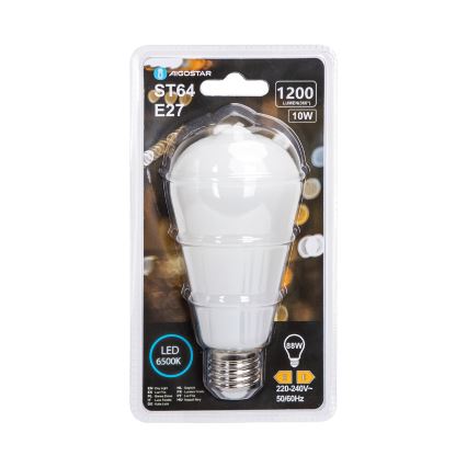 Lampadina LED ST64 E27/10W/230V 6500K - Aigostar