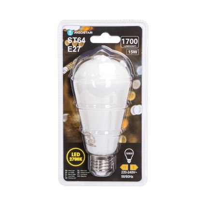Lampadina LED ST64 E27/15W/230V 2700K - Aigostar