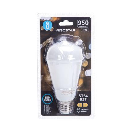 Lampadina LED ST64 E27/8W/230V 330° 6500K - Aigostar