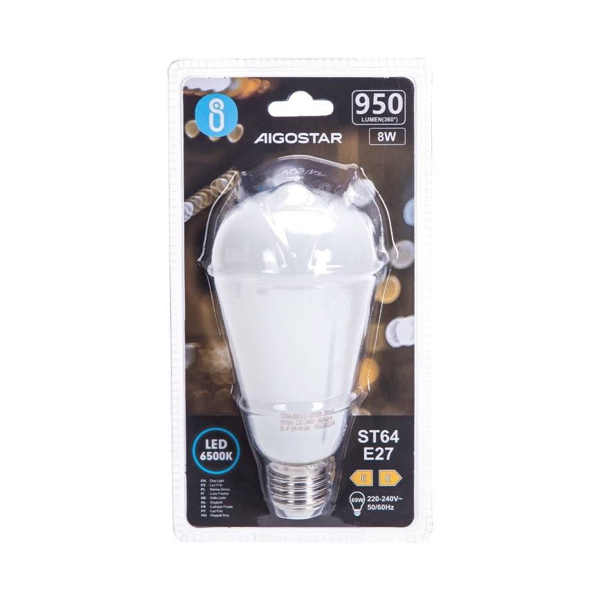 Lampadina LED ST64 E27/8W/230V 330° 6500K - Aigostar