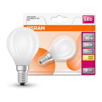 Lampadina LED STAR E14/6,5W/230V 2700K - Osram