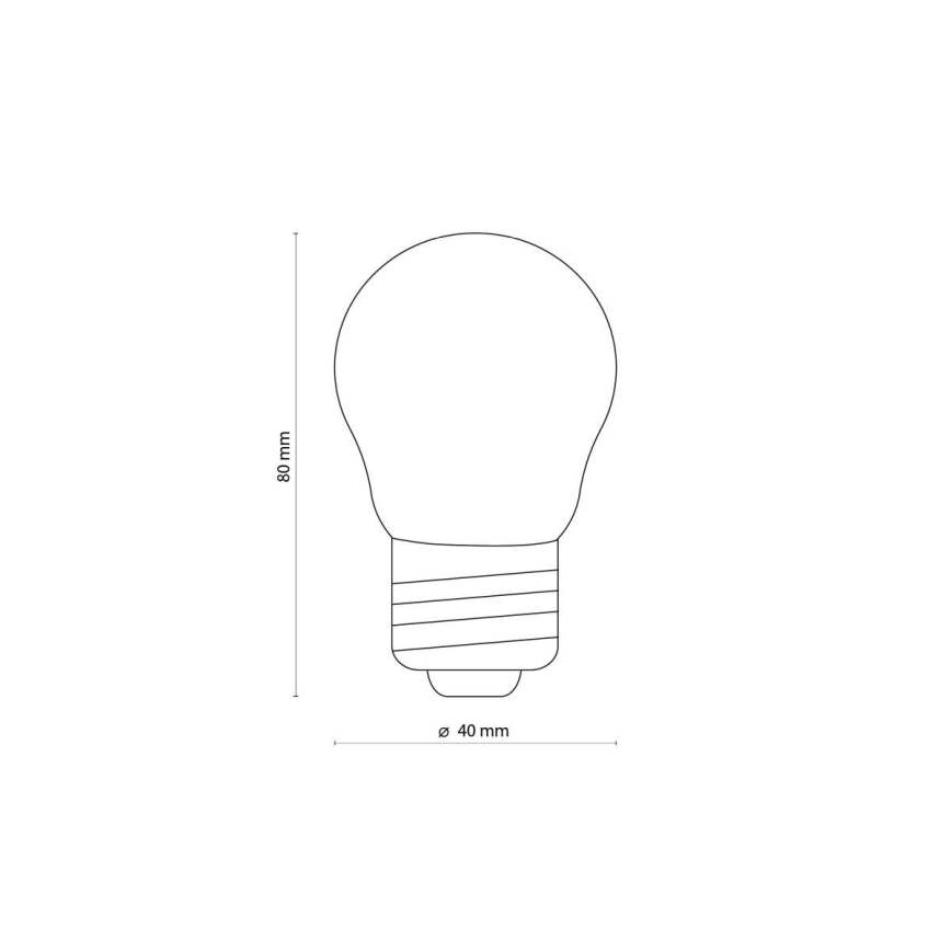 Lampadina LED trasparente G45 E27/4,5W/230V 2200K
