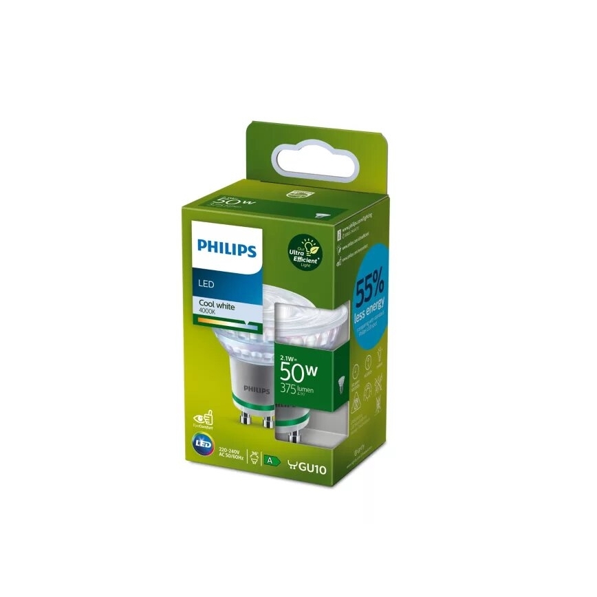 Lampadina LED ULTRAEFFICIENT Philips PAR16 GU10/2,1W/230V 4000K