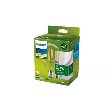 Lampadina LED ULTRAEFFICIENT VINTAGE Philips G95 E27/4W/230V 2700K