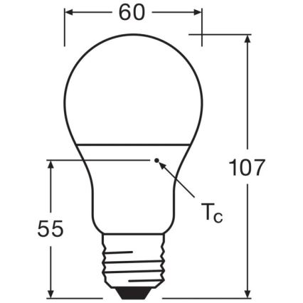 Lampadina LED VALUE A60 E27/8W/230V 4000K - Osram