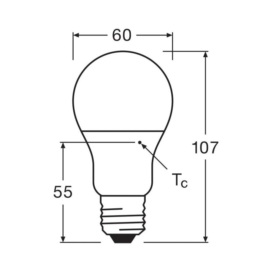 Lampadina LED VALUE A60 E27/8W/230V 4000K - Osram