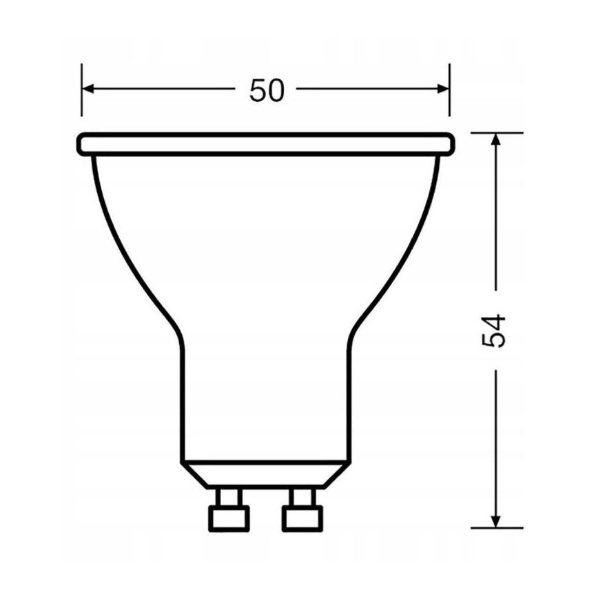 Lampadina LED VALUE PAR16 GU10/6,9W/230V 2700K 120° nero - Ledvance