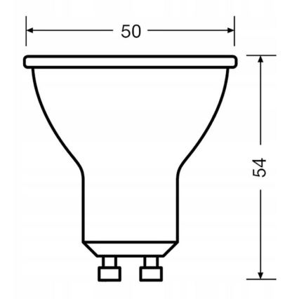 Lampadina LED VALUE PAR16 GU10/6,9W/230V 4000K 36° nero - Ledvance