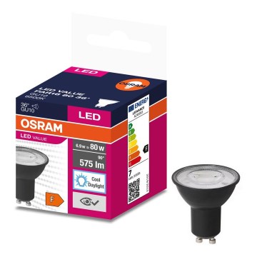 Lampadina LED VALUE PAR16 GU10/6,9W/230V 4000K 36° nero - Osram