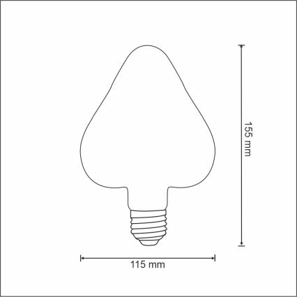 Lampadina LED VINTAGE AMBER E27/2,5W/230V 2000K