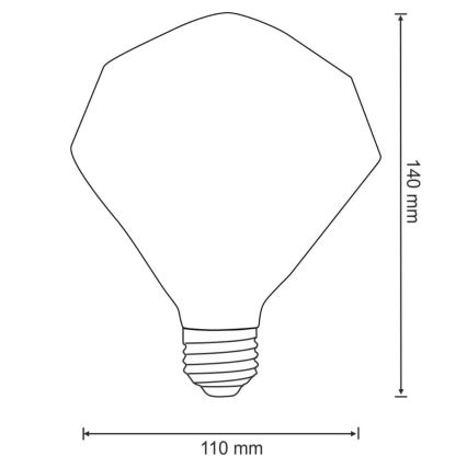 Lampadina LED VINTAGE AMBER E27/4W/230V 2700K