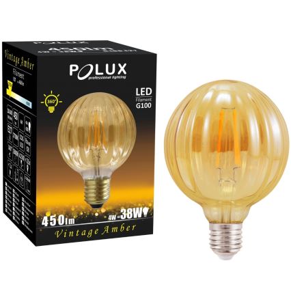 Lampadina LED VINTAGE AMBER E27/4W/230V G100 2700K