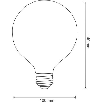 Lampadina LED VINTAGE AMBER E27/4W/230V G100 2700K