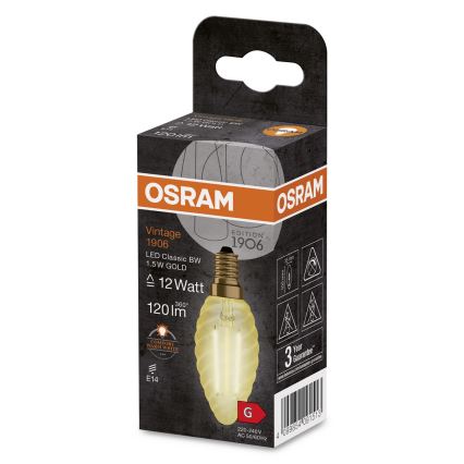 Lampadina LED VINTAGE E14/1,5W/230V 2400K - Osram