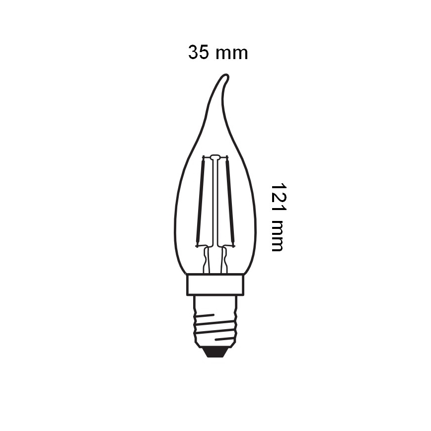 Lampadina LED VINTAGE FILAMENT E14/1,5W/230V 2400K - Osram