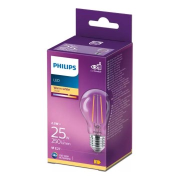 Lampadina LED VINTAGE Philips A60 E27/2,2W/230V 2700K