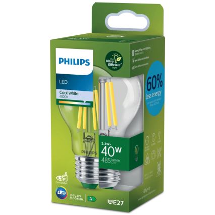 Lampadina LED VINTAGE Philips A60 E27/2,3W/230V 4000K