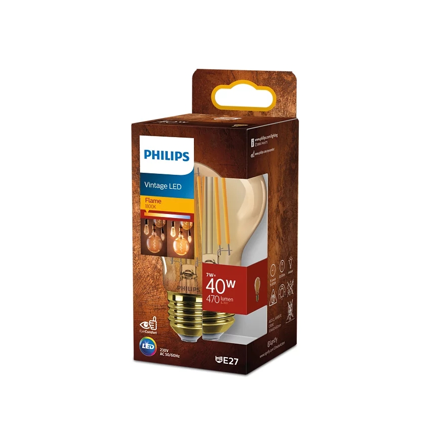 Lampadina LED VINTAGE Philips A60 E27/7W/230V 1800K