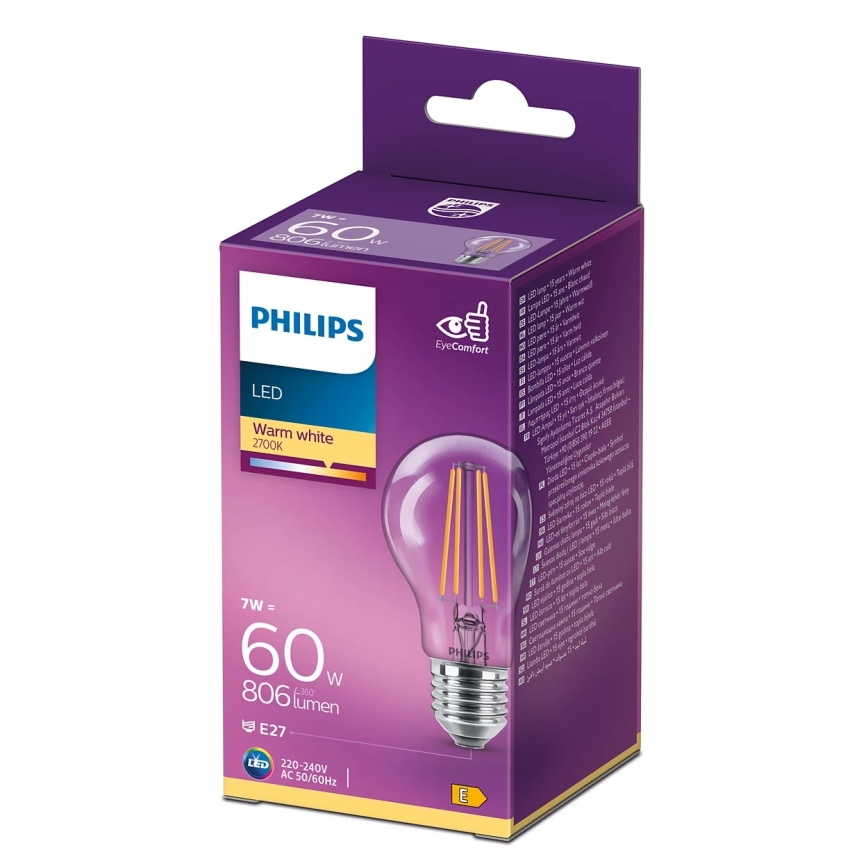 Lampadina LED VINTAGE Philips A60 E27/7W/230V 2700K