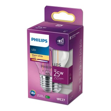 Lampadina LED VINTAGE Philips P45 E27/2W/230V 2700K