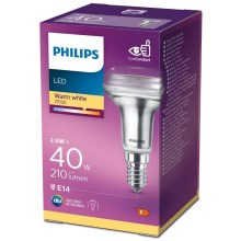 Lampadina riflettore a LED Philips E14/2,8W/230V 2700K
