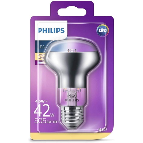 Lampadina riflettore a LED Philips E27/4,5W/230V