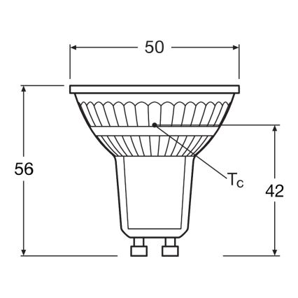 Lampadina riflettore LED PAR16 GU10/4,3W/230V 4000K 120° - Ledvance