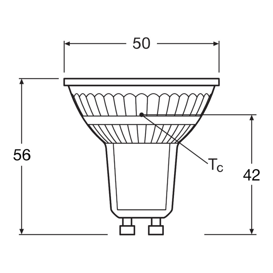 Lampadina riflettore LED PAR16 GU10/4,3W/230V 4000K 120° - Ledvance