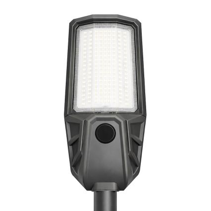 Lampione stradale LED dimmerabile con sensore e pannello solare KOBRA LED/400W/3,2V 24000 mAh IP65 antracite + telecomando