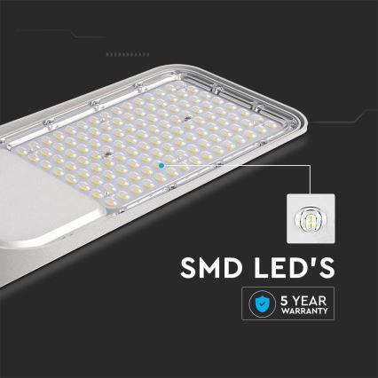 Lampione stradale LED CHIP SAMSUNG LED/100W/230V 4000K IP65 grigio
