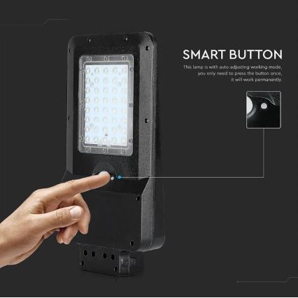 Lampione solare a LED con sensore LED/15W/7,4V 4000K IP65 10800 mAh