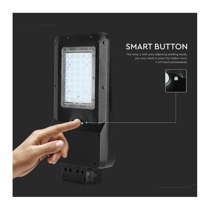 Lampione solare a LED con sensore LED/15W/7,4V 4000K IP65 10800 mAh