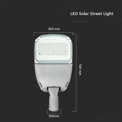 LED Dimmerabile solare strada lampada SAMSUNG CHIP LED/50W/6,4V 4000K IP65 + telecomando