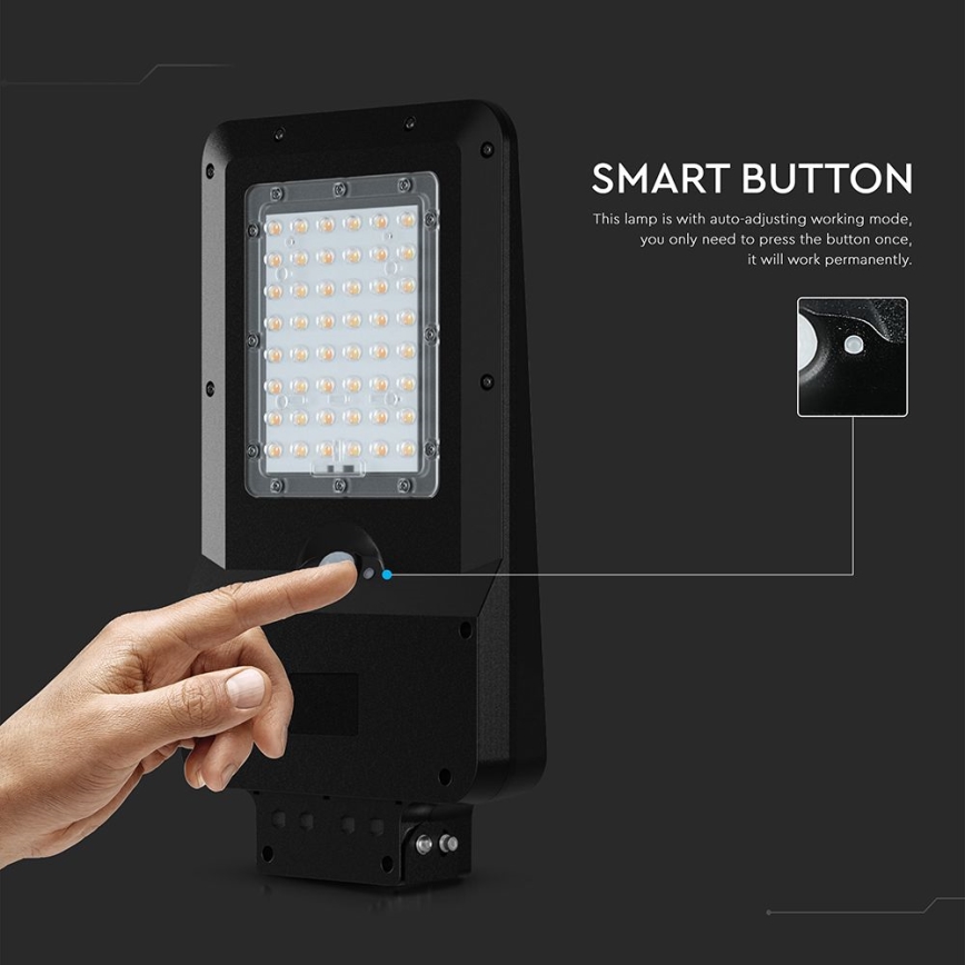 Lampione solare da strada con sensore LED/20W/7,4V IP65 5400 mAh