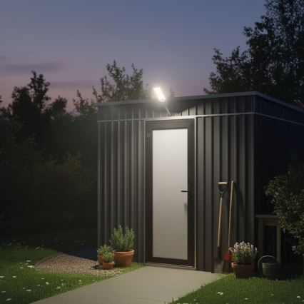Lampada solare stradale dimmerabile a LED con sensore VENICE LED/50W/3,2V 4000 mAh IP65 nera + telecomando