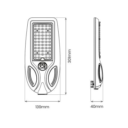 Lampada solare stradale dimmerabile a LED con sensore VENICE LED/50W/3,2V 4000 mAh IP65 nera + telecomando