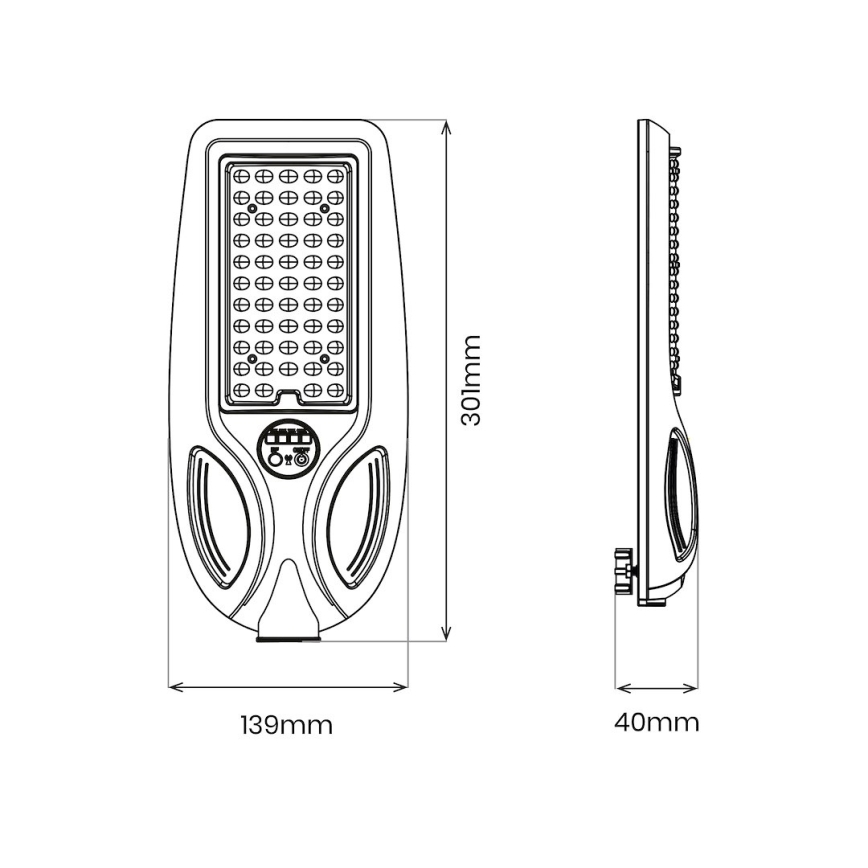 Lampada solare stradale dimmerabile a LED con sensore VENICE LED/50W/3,2V 4000 mAh IP65 nera + telecomando