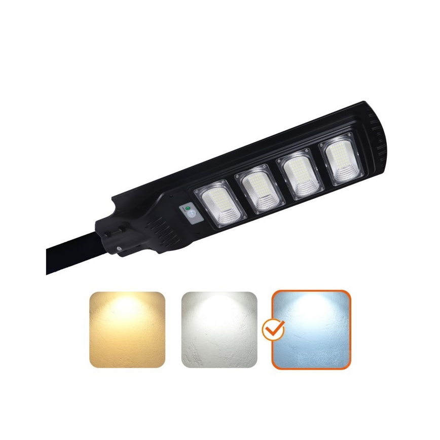 Lampione solare stradale dimmerabile a LED con sensore URBI LED/11W/3,2V 6500K 15000 mAh IP54 + telecomando