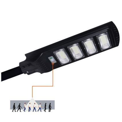 Lampione solare stradale dimmerabile a LED con sensore URBI LED/11W/3,2V 6500K 15000 mAh IP54 + telecomando