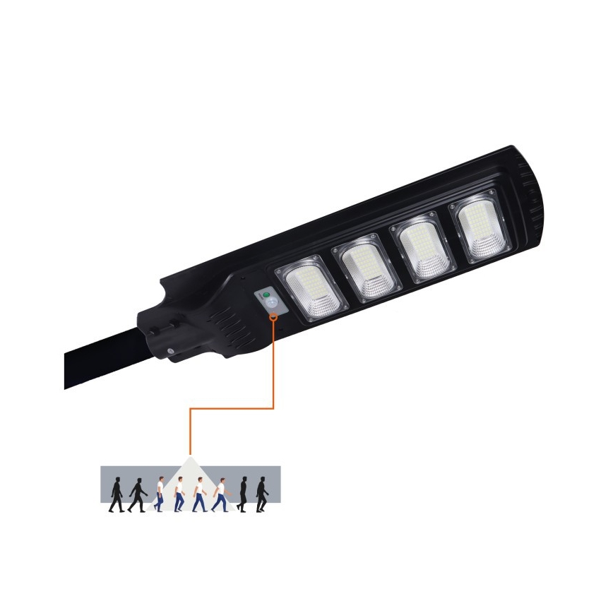 Lampione solare stradale dimmerabile a LED con sensore URBI LED/11W/3,2V 6500K 15000 mAh IP54 + telecomando