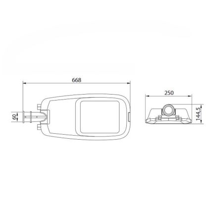 Lampione stradale a LED ACRON PLUS 100 LED/80W/230V IP66