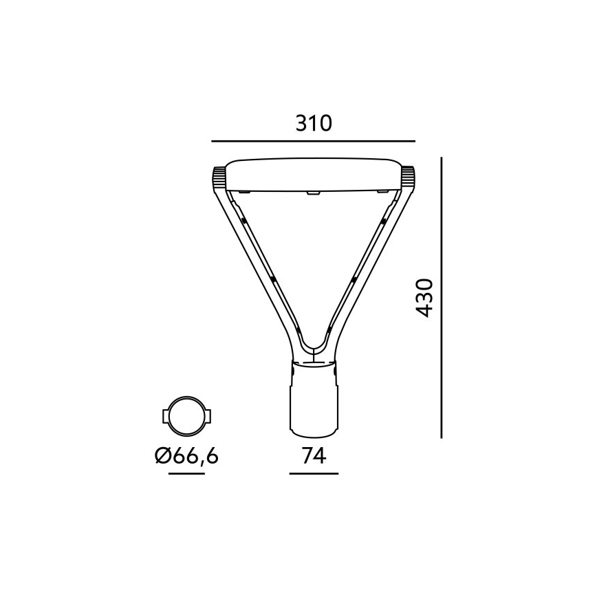 Lampione stradale a LED NEXPARK LED/30/40/60W/230V 3000/4000/6500K IP66