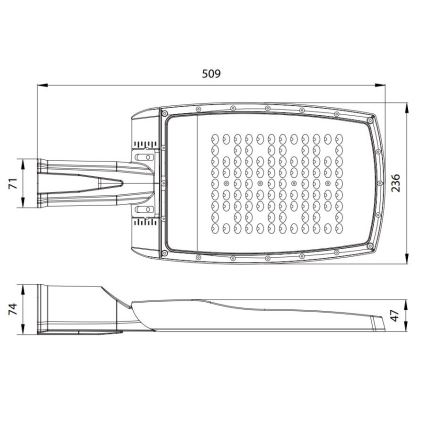 Lampione stradale a LED NOVUM PLUS LED/120W/230V IP65