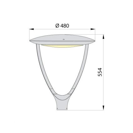 Lampione stradale a LED PARK SOFT LED/60W/230V 4000K IP65