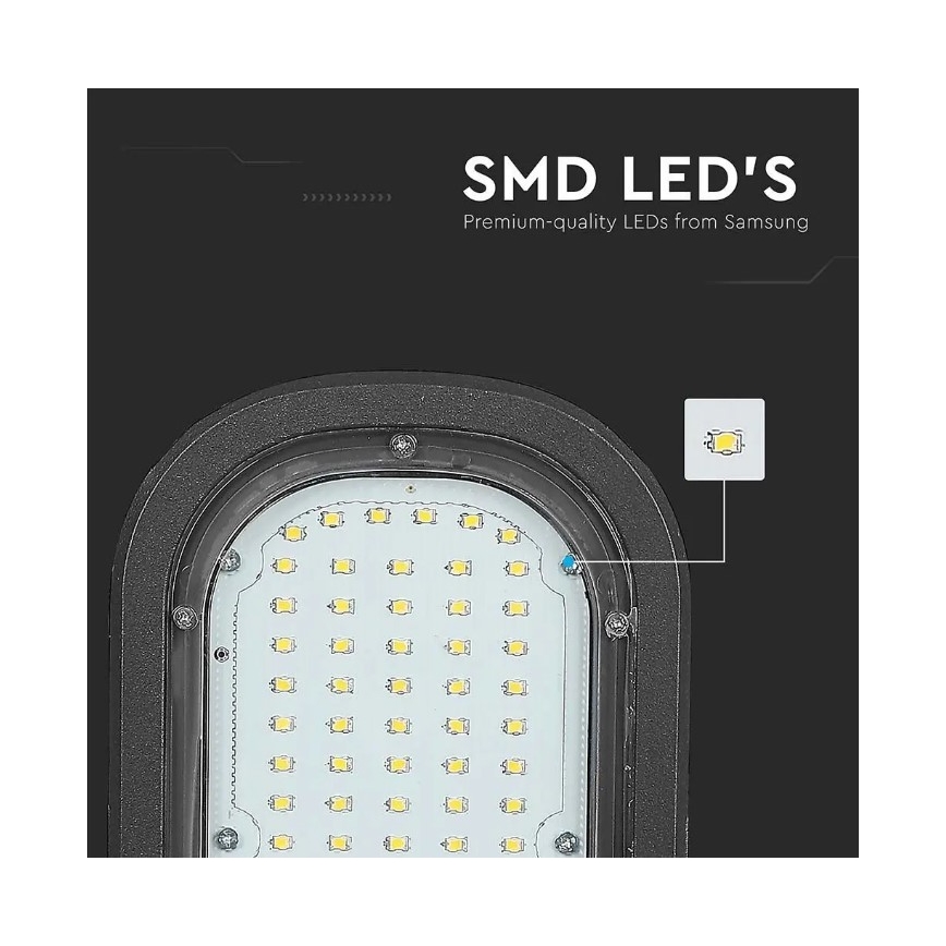 Lampione stradale a LED SAMSUNG CHIP LED/30W/230V 4000K IP65