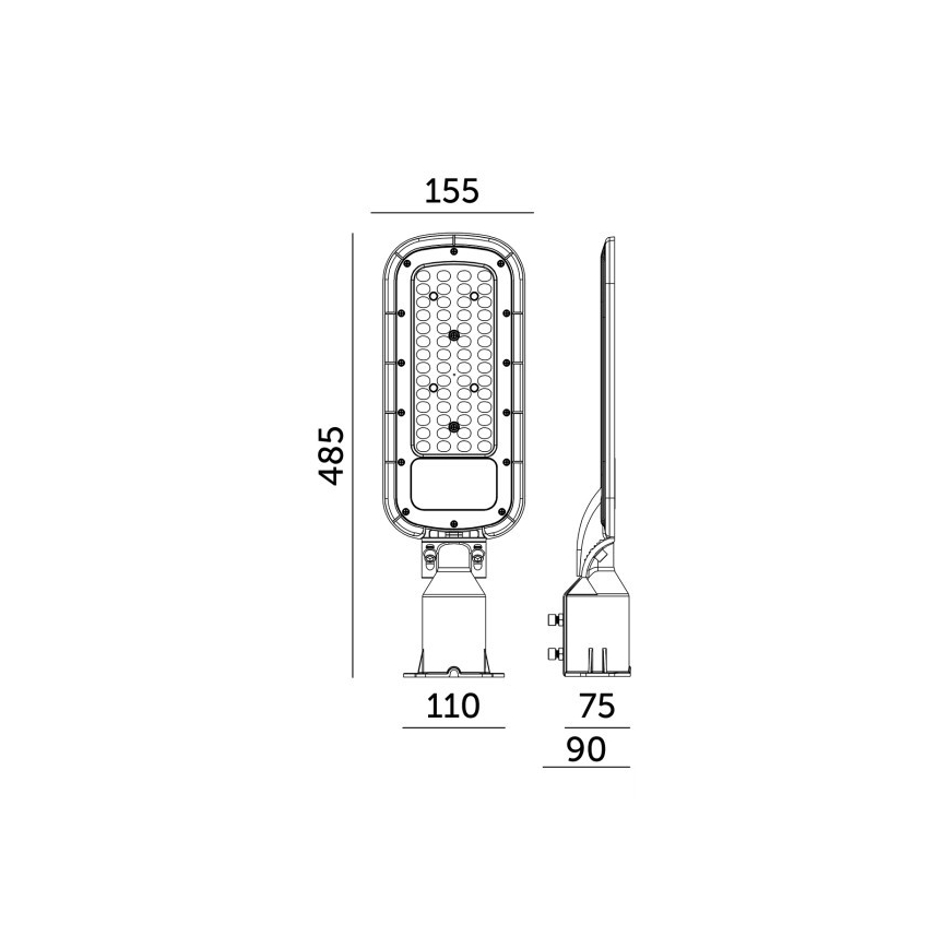 Lampione stradale LED BRELUXO LED/100W/230V 4000K IP65