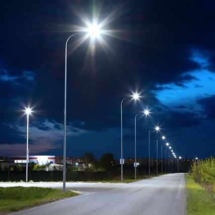 Lampione stradale LED dimmerabile con sensore crepuscolare e pannello solare LED/200W/20000 mAh 6500K IP65 grigio