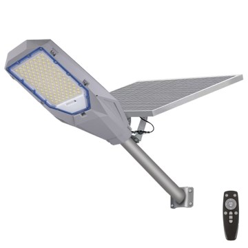 Lampione stradale LED dimmerabile con sensore crepuscolare e pannello solare LED/200W/20000 mAh 6500K IP65 grigio