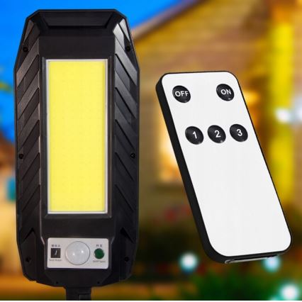 Lampione stradale solare a LED con sensore LED/2,5W/3,7V IP65 + telecomando